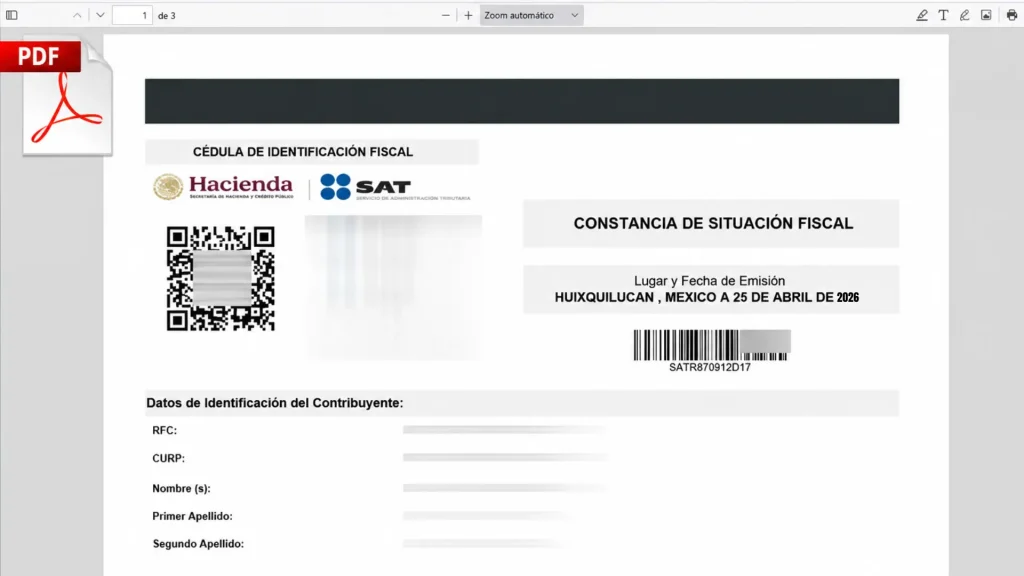 Constancia De Situación Fiscal